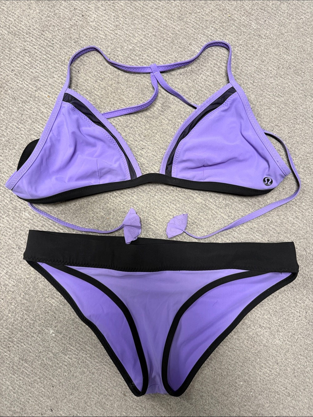 lululemon athletica Lilac with Black Trim Two-Piece Bikini
